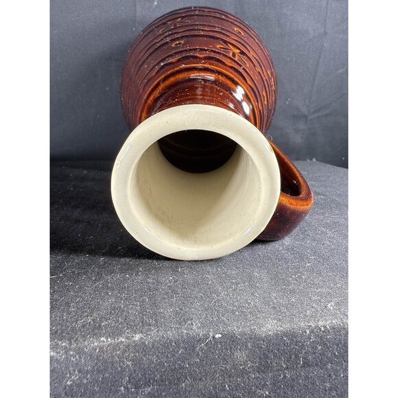 Vtg Marcrest Daisy & Dot Brown Stoneware Carafe Pitcher Jug 10" Oven Proof USA - Picture 6 of 8